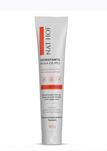 Hidratação Profunda e Duradoura
O ácido hialurônico ajuda a reter a umidade natural da pele, mantendo os pés hidratados e prevenindo fissuras, rachaduras e descamações.